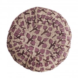 Coussin rond coton Madam Stoltz rose