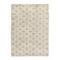 madam stoltz tapis jonc de mer coton blanc nature motif 120 x 180 cm