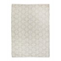 madam stoltz tapis jonc de mer coton blanc nature motif 120 x 180 cm