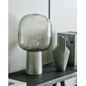 house doctor lampe de salon a poser chic verre aluminium argent note