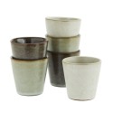 madam stoltz set de 6 mugs a cafe gobelets gres vert degrade