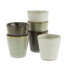 Tasses à café grès Madam Stoltz set de 6