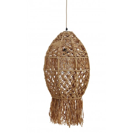 grande suspension liminaire boheme macrame papier marron madam stoltz