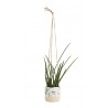 madam stoltz cache pot suspendu gres beige motif corde jute