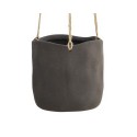 cache pot suspendu gres noir poterie artisanale jute madam stoltz