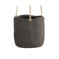 cache pot suspendu gres noir poterie artisanale jute madam stoltz cache pot suspendu gres noir poterie artisanale jute madam stoltz