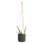 cache pot suspendu gres noir poterie artisanale jute madam stoltz cache pot suspendu gres noir poterie artisanale jute madam stoltz