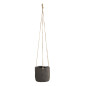 cache pot suspendu gres noir poterie artisanale jute madam stoltz cache pot suspendu gres noir poterie artisanale jute madam stoltz