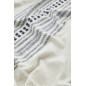 madam stoltz plaid coton recycle coton motif raye bleu blanc