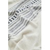 madam stoltz plaid coton recycle coton motif raye bleu blanc