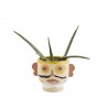 madam stoltz cache pot visage multicolore masque rigolo gres