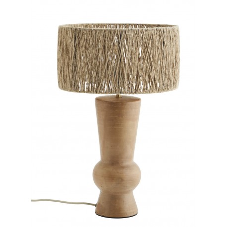 madam stoltz lampe de salon terre cuite jute tons naturels