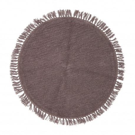 Tapis rond laine franges Bloomingville Lenea