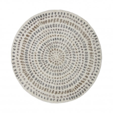 tapis rond coton tufte moelleux motif pastel blomoingville janet