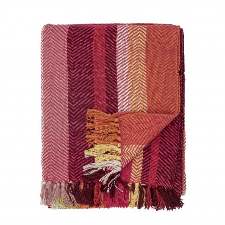 Plaid coton rayures Bloomingville Amra