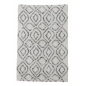 tapis doux coton imprime noir blanc bloomingville katie