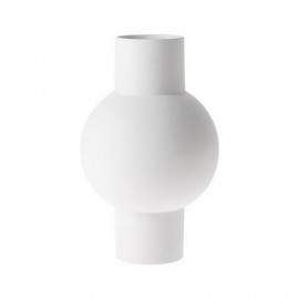 hk living vase en argile design blanc tachete ace6808