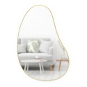 umbra miroir mural organique cadre metal laiton dore hubba pebble