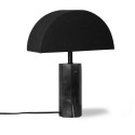 hk living pied de lampe hexagonale marbre classique chic noir vol5057