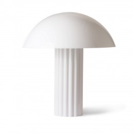 hk living cupola grande lampe de table chic blanche VOL5072