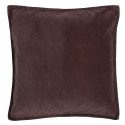 ib laursen housse de coussin carree velours aubergine 50 x 50 cm 6230-08