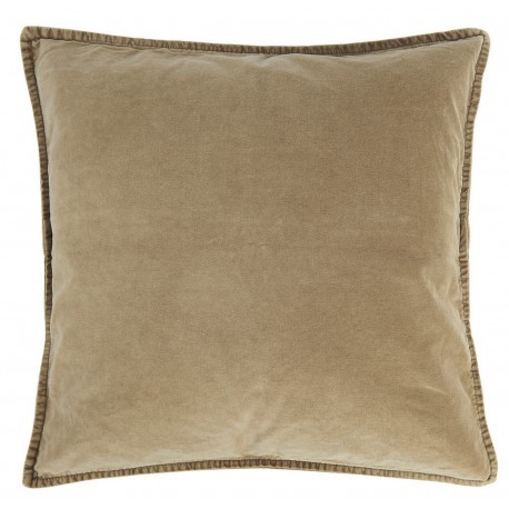 ib laursen housse de coussin carree velours beige 6230-54