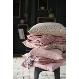 ib laursen housse de coussin velours carree 50 x 50 cm rose 6230-64