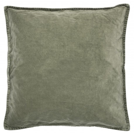 Housse de coussin carré velours vert olive IB Laursen 50 x 50 cm