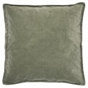 Housse de coussin carré velours vert olive IB Laursen 50 x 50 cm