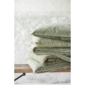 ib laursen housse de coussin carre velours vert olive 50 x 50 cm