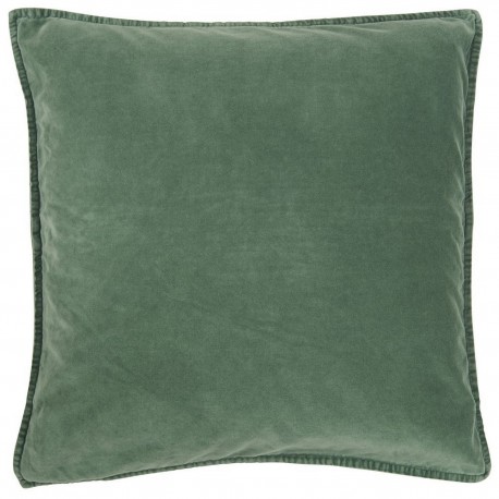 ib laursen housse de coussin carree velours vert 50 x 50 cm