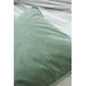 ib laursen housse de coussin carree velours vert 50 x 50 cm