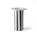 Vase design droit rayures HK Living noir blanc