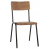 Chaise d'écolier vintage bois métal IB Lursen School