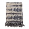 Plaid tie dye franges Bloomingville Georgina bleu