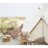 grande housse coussin raye gris taupe rose corail franges madam stoltz