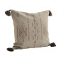 Housse coussin coton brodé Madam Stoltz Housse coussin coton brodé Madam Stoltz