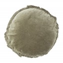 housse de coussin ronde d 45 cm velours gris taupe madam stoltz