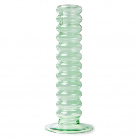 hk living bougeoir design en verre ondule vert menthe