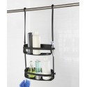 umbra etagere de douche a suspende en plastique noir flex