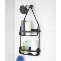 umbra etagere de douche a suspende en plastique noir flex