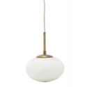 house doctor opal suspension ovale blanche verre laiton