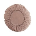 madam stoltz coussin rond plisse lin delave rose poudre 13CUC020RE