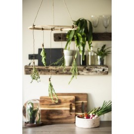 mobile decoratif a suspendre en bois bambou ib laursen