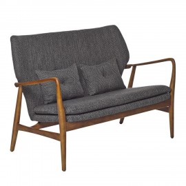 Gerades 2-Sitzer-Sofa im skandinavischen Design Pols Potten Peggy grau