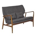 Canapé droit design scandinave 2 places Pols Potten Peggy gris