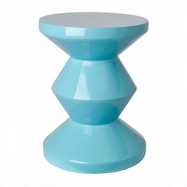 Tabouret bout de canapé Pols Potten Zig Zag bleu