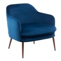 Fauteuil moelleux velours Pols Potten Charmy bleu