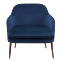 pols potten charmy fauteuil confortable moelleux velours bleu