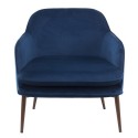 Fauteuil moelleux velours Pols Potten Charmy bleu